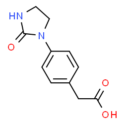 ChemSpider 2D Image | [4-(2-Oxo-1-imidazolidinyl)phenyl]acetic acid | C11H12N2O3
