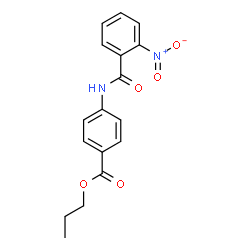 ChemSpider 2D Image | Propyl 4-[(2-nitrobenzoyl)amino]benzoate | C17H16N2O5