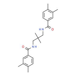 ChemSpider 2D Image | N,N'-(2,2-Dimethyl-1,3-propanediyl)bis(3,4-dimethylbenzamide) | C23H30N2O2