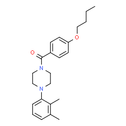 ChemSpider 2D Image | (4-Butoxyphenyl)[4-(2,3-dimethylphenyl)-1-piperazinyl]methanone | C23H30N2O2