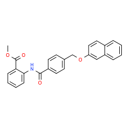 ChemSpider 2D Image | Methyl 2-({4-[(2-naphthyloxy)methyl]benzoyl}amino)benzoate | C26H21NO4