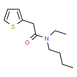 ChemSpider 2D Image | N-Butyl-N-ethyl-2-(2-thienyl)acetamide | C12H19NOS