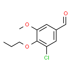 ChemSpider 2D Image | 3-Chloro-5-methoxy-4-propoxybenzaldehyde | C11H13ClO3
