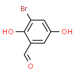 ChemSpider 2D Image | 3-Bromo-2,5-dihydroxybenzaldehyde | C7H5BrO3