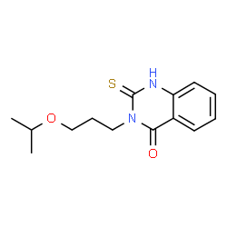 ChemSpider 2D Image | 3-(3-Isopropoxypropyl)-2-thioxo-2,3-dihydro-4(1H)-quinazolinone | C14H18N2O2S