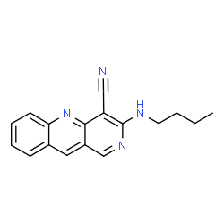 ChemSpider 2D Image | 3-(Butylamino)benzo[b][1,6]naphthyridine-4-carbonitrile | C17H16N4