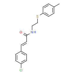 ChemSpider 2D Image | (2E)-3-(4-Chlorophenyl)-N-{2-[(4-methylphenyl)sulfanyl]ethyl}acrylamide | C18H18ClNOS