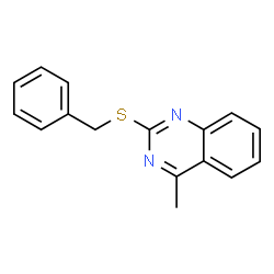 ChemSpider 2D Image | 2-(Benzylsulfanyl)-4-methylquinazoline | C16H14N2S