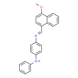 ChemSpider 2D Image | 4-{(E)-[(4-Methoxy-1-naphthyl)methylene]amino}-N-phenylaniline | C24H20N2O