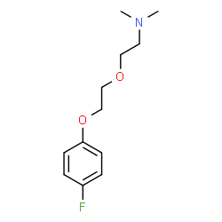 ChemSpider 2D Image | 2-[2-(4-Fluorophenoxy)ethoxy]-N,N-dimethylethanamine | C12H18FNO2