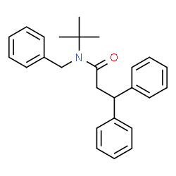 ChemSpider 2D Image | N-Benzyl-N-(2-methyl-2-propanyl)-3,3-diphenylpropanamide | C26H29NO