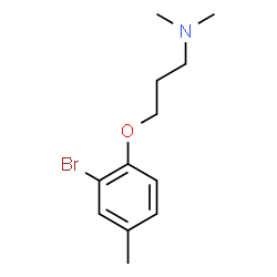 ChemSpider 2D Image | 3-(2-Bromo-4-methylphenoxy)-N,N-dimethyl-1-propanamine | C12H18BrNO