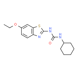 ChemSpider 2D Image | 1-Cyclohexyl-3-(6-ethoxy-1,3-benzothiazol-2-yl)urea | C16H21N3O2S