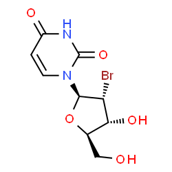 ChemSpider 2D Image | 2'-Bromo-2'-deoxyuridine | C9H11BrN2O5