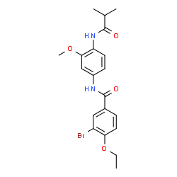 ChemSpider 2D Image | 3-Bromo-4-ethoxy-N-[4-(isobutyrylamino)-3-methoxyphenyl]benzamide | C20H23BrN2O4