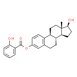 ChemSpider 2D Image | (17beta)-17-Hydroxyestra-1,3,5(10)-trien-3-yl salicylate | C25H28O4