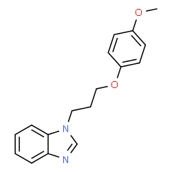 ChemSpider 2D Image | 1-[3-(4-Methoxyphenoxy)propyl]-1H-benzimidazole | C17H18N2O2