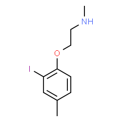 ChemSpider 2D Image | 2-(2-Iodo-4-methylphenoxy)-N-methylethanamine | C10H14INO