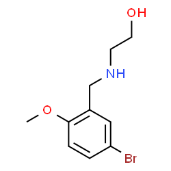 ChemSpider 2D Image | 2-[(5-Bromo-2-methoxybenzyl)amino]ethanol | C10H14BrNO2