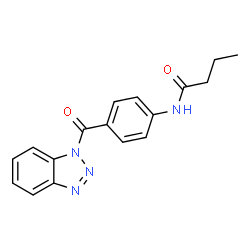 ChemSpider 2D Image | N-[4-(1H-Benzotriazol-1-ylcarbonyl)phenyl]butanamide | C17H16N4O2
