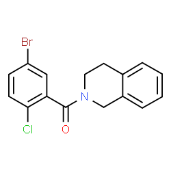 ChemSpider 2D Image | (5-Bromo-2-chlorophenyl)(3,4-dihydro-2(1H)-isoquinolinyl)methanone | C16H13BrClNO