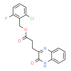 ChemSpider 2D Image | 2-Chloro-6-fluorobenzyl 3-(3-oxo-3,4-dihydro-2-quinoxalinyl)propanoate | C18H14ClFN2O3