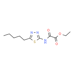 ChemSpider 2D Image | Ethyl oxo[(5-pentyl-1,3,4-thiadiazol-2-yl)amino]acetate | C11H17N3O3S