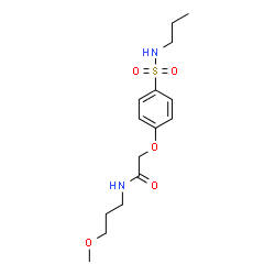ChemSpider 2D Image | N-(3-Methoxypropyl)-2-[4-(propylsulfamoyl)phenoxy]acetamide | C15H24N2O5S