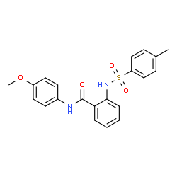 ChemSpider 2D Image | N-(4-Methoxyphenyl)-2-{[(4-methylphenyl)sulfonyl]amino}benzamide | C21H20N2O4S