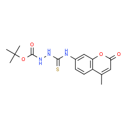 ChemSpider 2D Image | 2-Methyl-2-propanyl 2-[(4-methyl-2-oxo-2H-chromen-7-yl)carbamothioyl]hydrazinecarboxylate | C16H19N3O4S