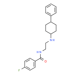 ChemSpider 2D Image | 4-Fluoro-N-{2-[(4-phenylcyclohexyl)amino]ethyl}benzamide | C21H25FN2O