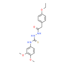 ChemSpider 2D Image | 1-(3,4-dimethoxyphenyl)-3-[[2-(4-ethoxyphenyl)-1-oxoethyl]amino]thiourea | C19H23N3O4S