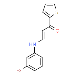 ChemSpider 2D Image | (2E)-3-[(3-Bromophenyl)amino]-1-(2-thienyl)-2-propen-1-one | C13H10BrNOS