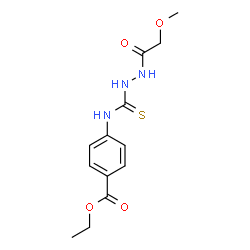 ChemSpider 2D Image | Ethyl 4-({[2-(methoxyacetyl)hydrazino]carbothioyl}amino)benzoate | C13H17N3O4S