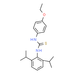 ChemSpider 2D Image | 1-(2,6-Diisopropylphenyl)-3-(4-ethoxyphenyl)thiourea | C21H28N2OS