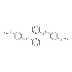 ChemSpider 2D Image | N,N'-Bis[(E)-(4-ethoxyphenyl)methylene]biphenyl-2,2'-diamine | C30H28N2O2