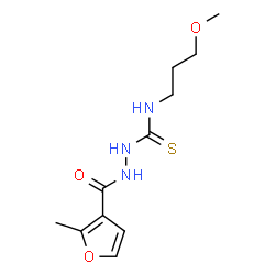 ChemSpider 2D Image | N-(3-Methoxypropyl)-2-(2-methyl-3-furoyl)hydrazinecarbothioamide | C11H17N3O3S
