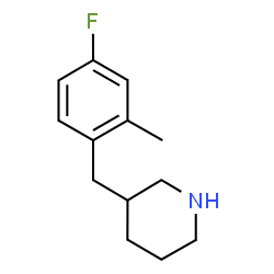 ChemSpider 2D Image | 3-(4-Fluoro-2-methylbenzyl)piperidine | C13H18FN
