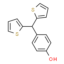 ChemSpider 2D Image | 4-(Di-2-thienylmethyl)phenol | C15H12OS2