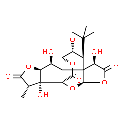 ChemSpider 2D Image | (1a,7b)-1,7-Dihydroxyginkgolide A | C20H24O11