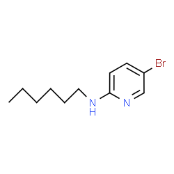 ChemSpider 2D Image | 5-bromo-N-hexyl-2-Pyridinamine | C11H17BrN2