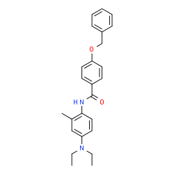 ChemSpider 2D Image | 4-(Benzyloxy)-N-[4-(diethylamino)-2-methylphenyl]benzamide | C25H28N2O2