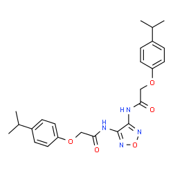 ChemSpider 2D Image | N,N'-1,2,5-Oxadiazole-3,4-diylbis[2-(4-isopropylphenoxy)acetamide] | C24H28N4O5