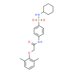 ChemSpider 2D Image | N-[4-(Cyclohexylsulfamoyl)phenyl]-2-(2,6-dimethylphenoxy)acetamide | C22H28N2O4S