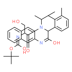ChemSpider 2D Image | 2-Methyl-2-propanyl (1-{[1-(2,3-dimethylphenyl)-2-(2-naphthylamino)-2-oxoethyl](isopropyl)amino}-3-hydroxy-1-oxo-2-propanyl)carbamate | C31H39N3O5