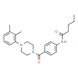 ChemSpider 2D Image | N-(4-{[4-(2,3-Dimethylphenyl)-1-piperazinyl]carbonyl}phenyl)pentanamide | C24H31N3O2
