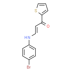 ChemSpider 2D Image | (2E)-3-[(4-Bromophenyl)amino]-1-(2-thienyl)-2-propen-1-one | C13H10BrNOS