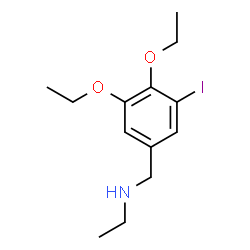 ChemSpider 2D Image | N-(3,4-Diethoxy-5-iodobenzyl)ethanamine | C13H20INO2