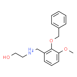 ChemSpider 2D Image | N-[2-(Benzyloxy)-3-methoxybenzyl]-2-hydroxyethanaminium | C17H22NO3