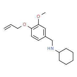ChemSpider 2D Image | N-[4-(Allyloxy)-3-methoxybenzyl]cyclohexanamine | C17H25NO2